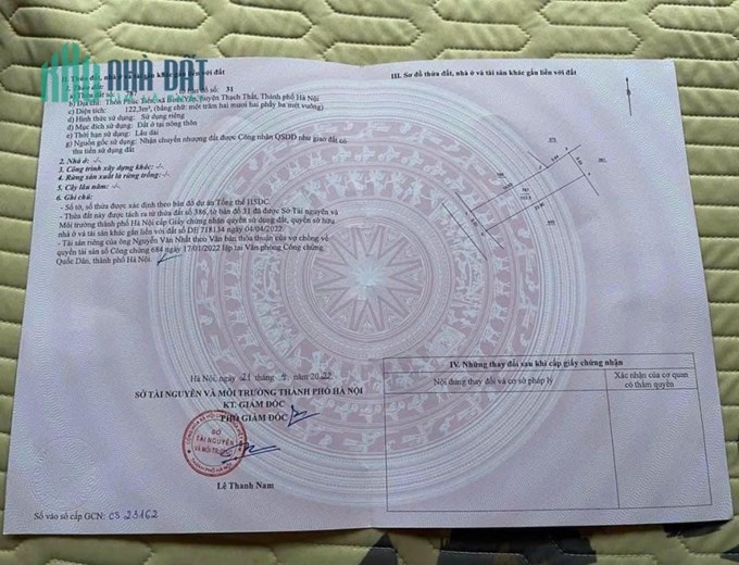 GIA ĐÌNH CẦN TIỀN NÊN MUỐN BÁN GẤP THỬA ĐẤT 122M2 - Ở BÌNH YÊN NGAY SÁT ĐƯỜNG 420 VÀ KHU CÔNG NGHỆ