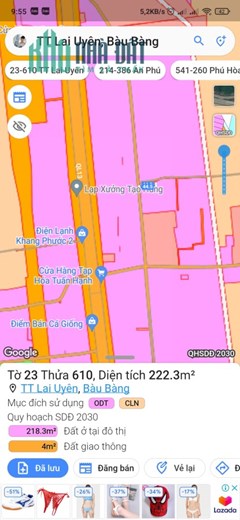 Cần Bán Lô Đất  trung tâm thị trấn  Lai Uyên, Bàu Bàng, Bình Dương
