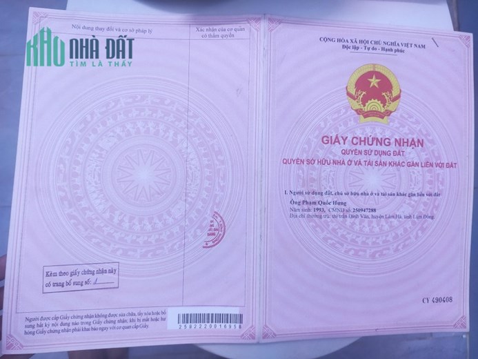 Cần Bán Lô Đất  trung tâm thị trấn  Lai Uyên, Bàu Bàng, Bình Dương