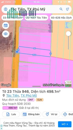 ĐẤT CHÍNH CHỦ - Sở Hữu Ngay Lô Đất Tại Ấp 1, Tóc Tiên, Thị Xã Phú Mỹ, Bà Rịa Vũng Tàu
