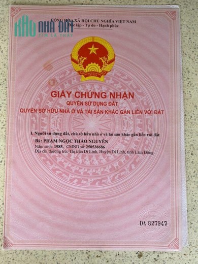 ĐẤT ĐẸP - GIÁ TỐT - Cần Bán Lô Đất Vị Trí Đắc Địa Tại TT Di Linh, Huyện Di Linh, Lâm Đồng