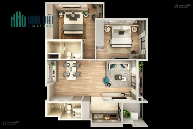 3.16 tỷ căn hộ 2N bàn giao full nội thất cao cấp T12.2023 KĐT resort phía Tây HN