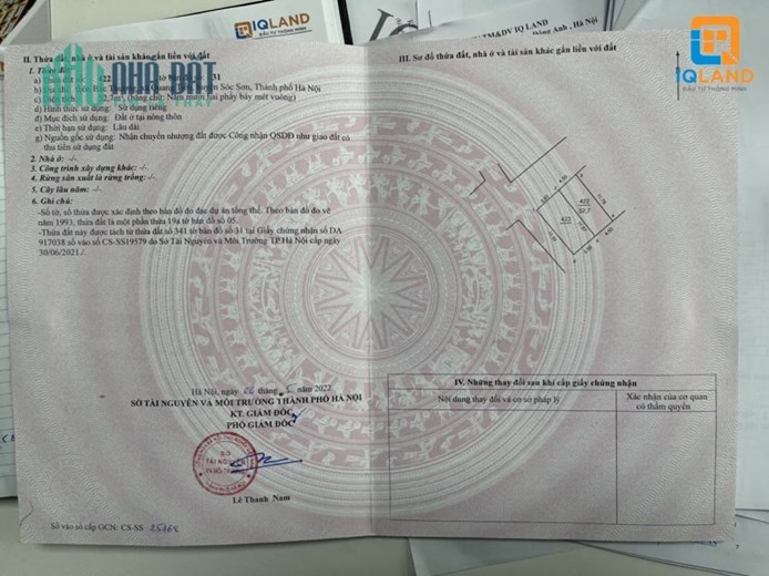Cần bán đất bìa làng Quang Tiến Sóc Sơn cạnh kcn Nội Bài Giá cực tốt