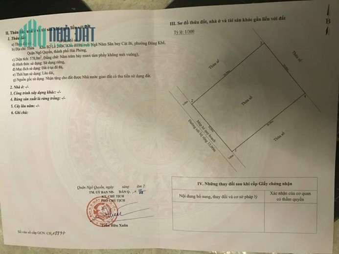 Bán lô đất tuyến 2 Lê Hồng Phong 578 M ngang 20 M