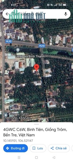 CẦN BÁN NHANH Lô Đất Và Căn Nhà Mặt Tiền Vị Trí Đắc  Địa Tại Bình Thành, Giồng Trôm, Bến Tre