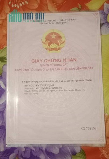ĐẤT ĐẸP - GIÁ TỐT - Cần Bán Lô Đất Vị Trí Đắc Địa Tại xã Thạnh Tân - huyện Thạnh Trị - Sóc Trăng