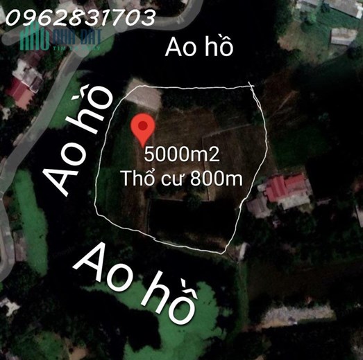 Đất Lương sơn bám ao hồ lớn giá chỉ vài trăm nghìn/m, pháp lý rõ ràng