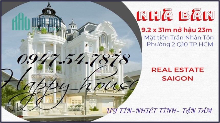 Bán rẻ nhà mặt tiền 462m2 Trần Nhân Tôn trung tâm Q10 TP.HCM