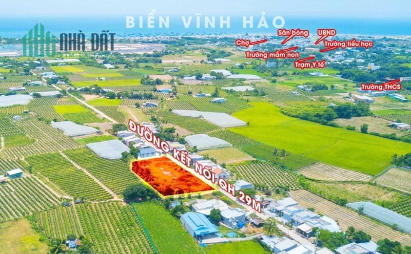 Bán đất ven biển Liên Hương, Bình Thuận chỉ 799 triệu, full thổ cư, sổ sẵn, đường 29m.