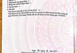 Chính chủ cần bán nhanh lô đất 2 mặt tiền thuộc Thôn Chớp – Xã Lương Phong – Huyện Hiệp Hoà – Bắc