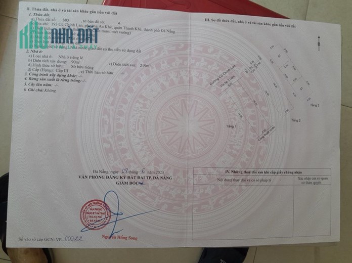 CHÍNH CHỦ CẦN BÁN Căn Nhà Mặt Tiền Cù Chính Lan, P. An Khê, Q.Thanh Khê, Đà Nẵng