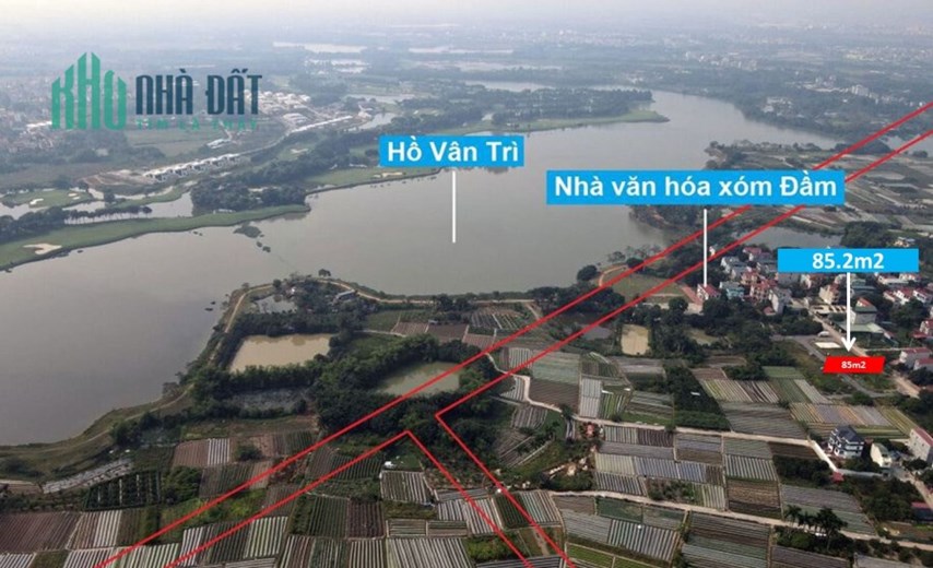 BDS VIEW ĐẦM VÂN TRÌ - ĐIỂM X4 THÔN ĐẦM - HAI MẶT TIỀN - GẦN ĐẦM THÔNG THOÁNG