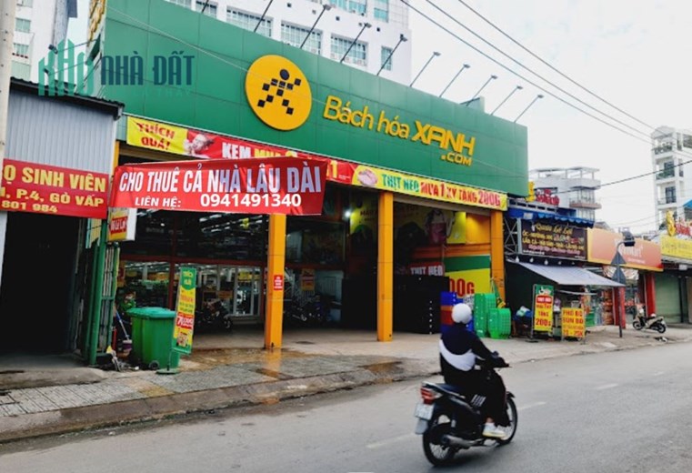 Siêu thị Trả Mặt  Bằng : 345m2 Mặt tiền thương Hiệu P2, Q Gò Vấp