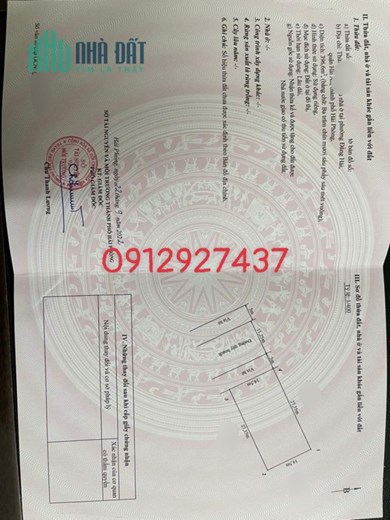 Bán lô đất Biệt Thự 396.6 M ngang 14,5 M khu Biệt Thự Phúc Lộc 1  Hải An