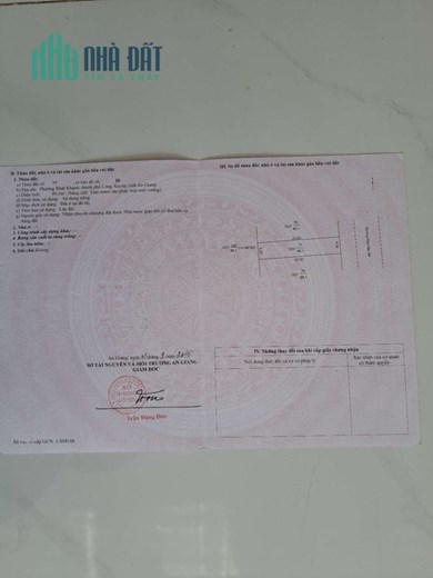 Chính Chủ Bán Đất ODT Sổ Hồng Riêng Mt Giá Rẻ Ngay Tt Long Xuyên