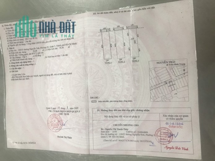 NHÀ CHÍNH CHỦ - CẦN BÁN HOẶC CHO THUÊ GẤP Căn Nhà Vị trí Đắc Địa tại quận 5, TPHCM