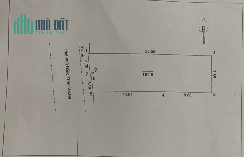 Bán đất mặt phố Phù Đổng Thiên Vương 194m2, mặt tiền 7.8m, sđcc, giá 100 tỷ