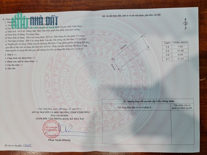 Bán 145m2  lô góc 2 mặt tiền tại Hoàng Oanh, Hương Sơn .- Giá: 1.3 tỷ