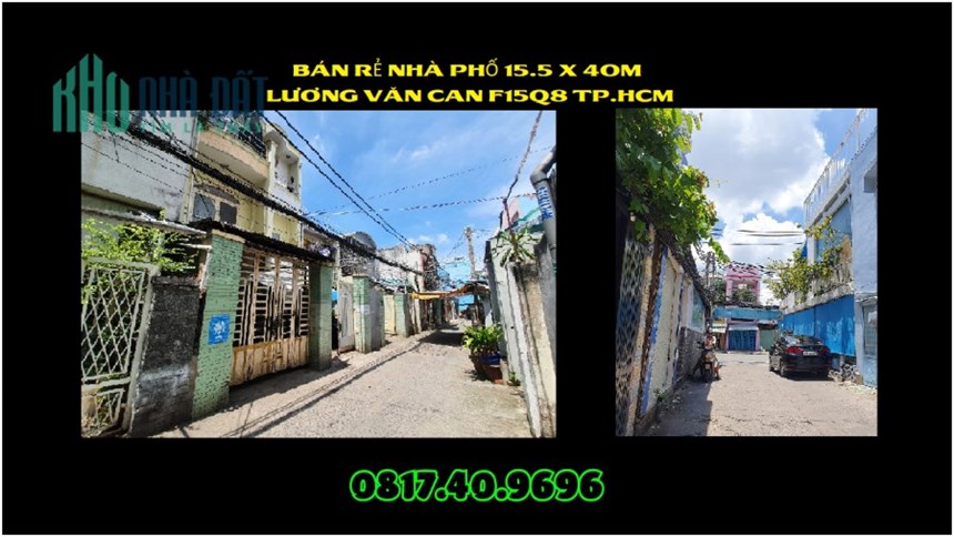 Đầu tư sinh lợi lớn nhà phố 15 x 40m Lương Văn Can Quận 8 TP.HCM
