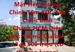 NHÀ CHÍNH CHỦ - CẦN BÁN Nhà Phố Mặt Tiền Đường Chính 16m KDC 13B Conic Bình Chánh_HCM
