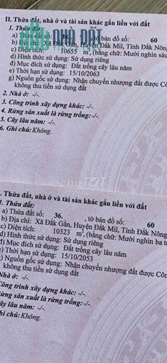 Chính Chủ Bán 25.002m2 Đất Tặng Nhà Và Vườn Cây Ăn Trái Sổ Riêng Tt Đăk Nông
