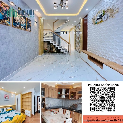 KINH DOANH CHDV: NHÀ 4 TẦNG BTCT, 5 PHÒNG NGỦ, RỘNG 4M, HẺM 1/, GIÁ 5 TỶ XX