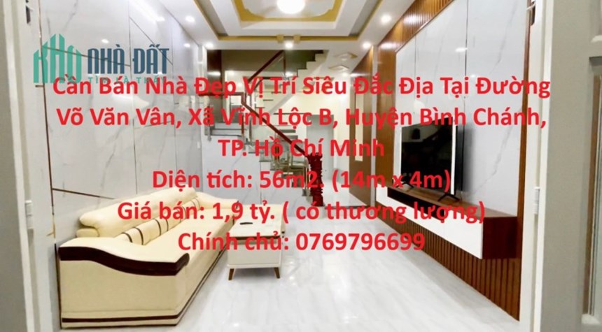 Cần Bán Nhà Đẹp Vị Trí Siêu Đắc Địa Tại Huyện Bình Chánh, TP. Hồ Chí Minh