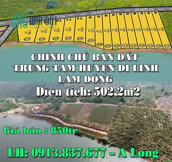 ⭐HÓT HÓT! Chính chú bán đất trung tâm huyện Di Linh, Lâm Đồng; 850tr; 0913837677