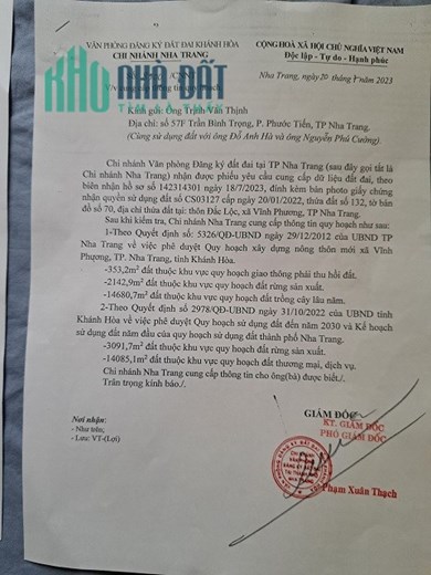⭐Cần bán 1,7ha đất nằm ở vị trí đắc địa mặt tiền Hồ Đắc Lộ, Vĩnh Phương, TP.Nhà Trang; 1,2tr/m2;