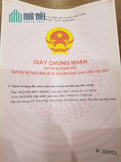 Cần Bán Dự Án Vườn Sen L024 25 thị xã Từ Sơn, tỉnh Bắc Ninh.