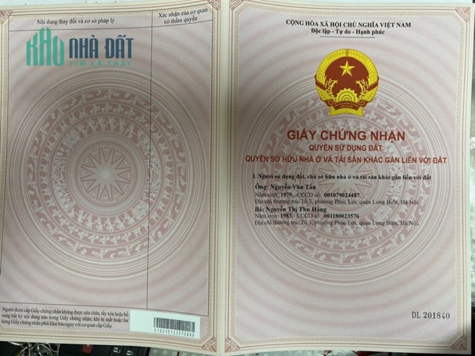 Chính chủ cần bán đất mặt phố Mai Phúc, cạnh ngõ 75 gara ô tô, tổ 3 phường Phúc Đồng, Long Biên