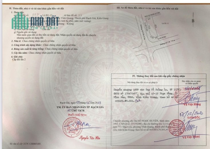 ĐẤT ĐẸP - GIÁ TỐT - Bán Đất Gốc Vị Trí Tại Phường Vĩnh Quang, TP Rạch Giá , Kiên Giang