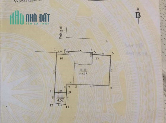 67M2 ĐẤT - NGỌC HÀ - BA ĐÌNH - GIÁ CHƯA TỚI 5 TỶ - PHÙ HỢP XÂY CAO TẦNG CCMN