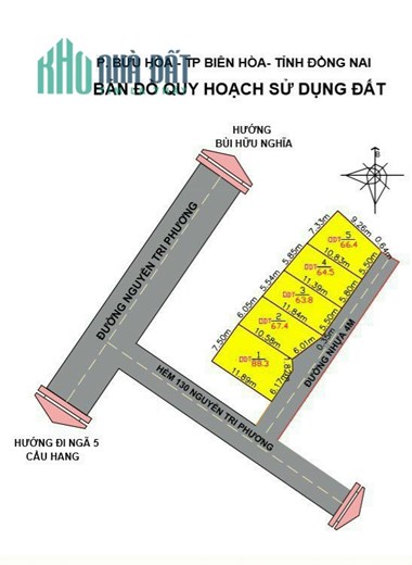Đất đẹp đg xe hơi sổ riêng thổ cư p.Bửu Hòa ngang 5,5 xây nhà đẹp mê giá chỉ 1ty799