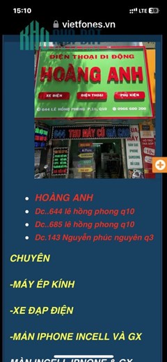 Chuyên thay màn hình iphone và pin //incell va GX giá rẻ bảo hành 12 tháng