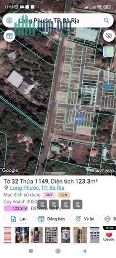 bán lô đất góc 2 mặt tiền khu nam long đường 52 hòa long bà rịa