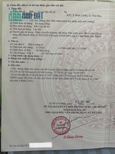 Bán nhà đường 22 Bình Chiểu Thủ Đức, diện tích khuôn viên 113m2, giá chỉ 6,5 tỷ.
