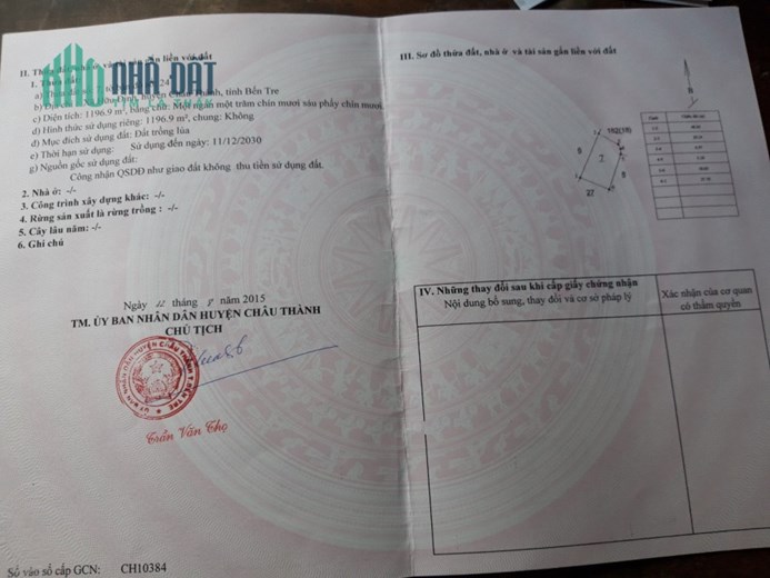 CHÍNH CHỦ BÁN 4,5 CÔNG ĐẤT SỔ HỒNG RIÊNG GIÁ RẺ MT ĐƯỜNG 173-HỮU ĐỊNH