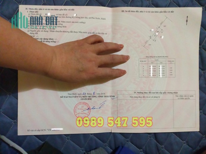 CHÍNH CHỦ CẦN BÁN GẤP LÔ ĐẤT 2 MT LK01 KĐT KỲ ĐỒNG – TP THÁI BÌNH – GIÁ RẺ.