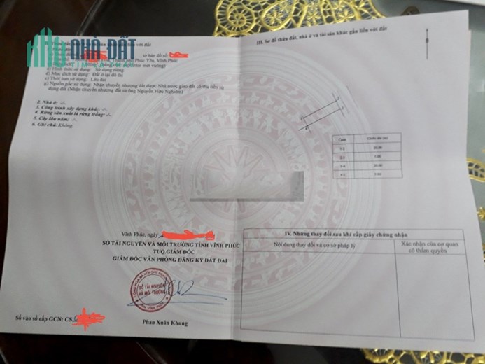 Chính Chủ Cần Bán 2 Lô Đất Nền Dự Án Tại Xuân Hòa, Tp Yên Phúc, Vĩnh Phúc.
