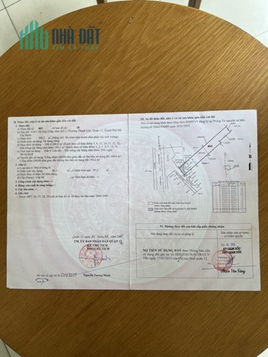 Chính chủ cần bán đất mặt tiền đường hà huy giá phường Thạnh lộc,quận 12,TPHCM giáp quận Gò Vấp,