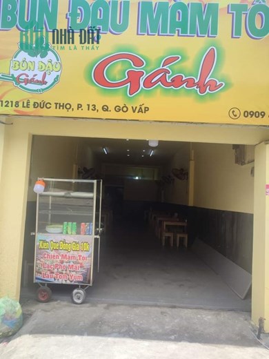 Do đổi mô hình kinh doanh cần sang quán Bún Đậu Mắm Tôm. Địa chỉ 1218 Lê Đức Thọ, phường 13, quận