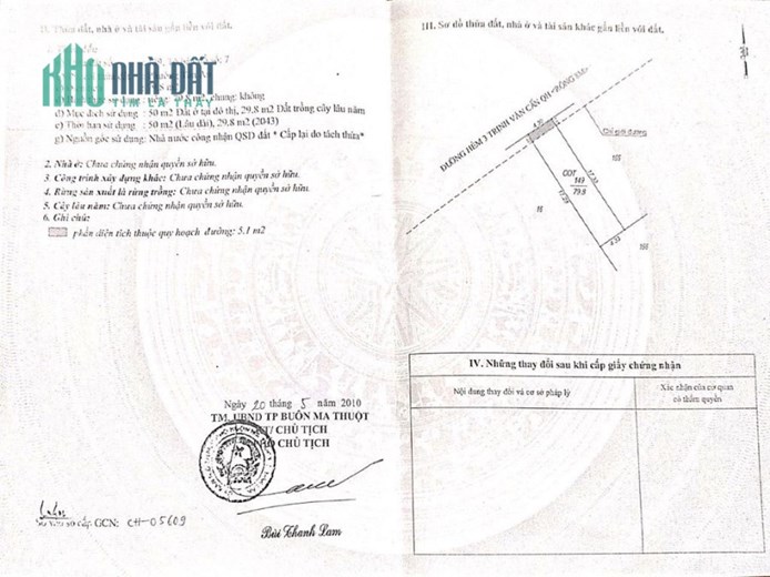 CHÍNH CHỦ CẦN BÁN LÔ ĐẤT TC TẠI HẺM 22 PHẠM HÙNG, TÂN AN, BUÔN MA THUỘT, TỈNH ĐẮK LẮK.