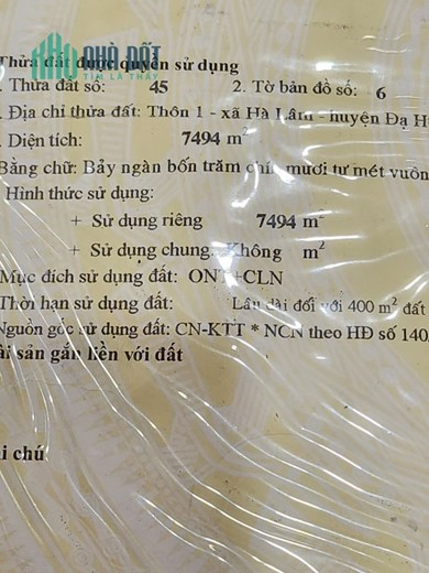 ĐẤT ĐẸP - GIÁ TỐT - Lô Đất Madagui  - Vị Trí Đắc Địa Tại Xã Hà Lâm, Đạ Huoai, Tỉnh Lâm Đồng