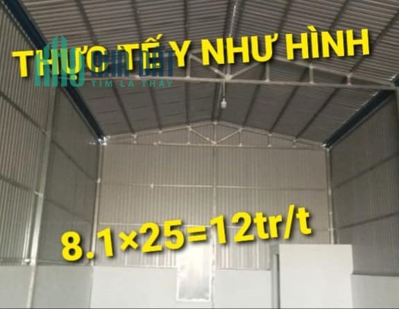 Nhà Cho thuê 8,1 x 25 = 12tr/t Vĩnh Tân Tân Uyên Bình Dương
