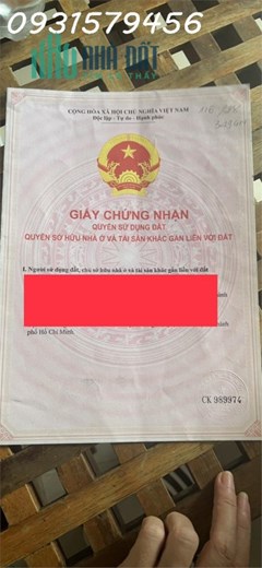 BÁN NHÀ 1 TRỆT 1 LẦU ĐÃ CÓ SỔ, MẶT TIỀN BÌNH QUỚI, BÌNH THẠNH