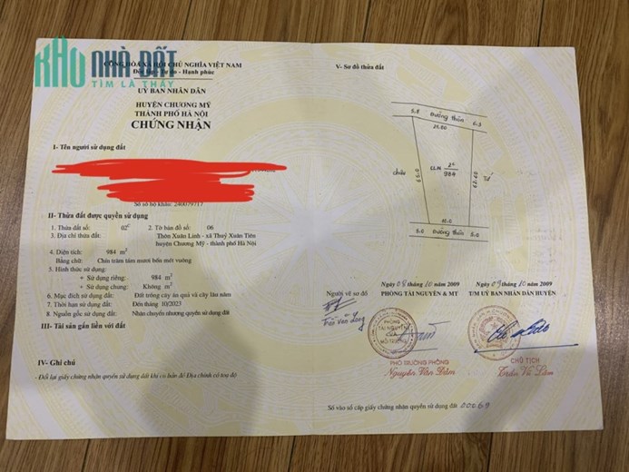 Bán 984m Đường Thông Ô Tô 2 Mặt Thoáng Tại Xuân Linh – Thủy Xuân Tiên 2 Tỷ