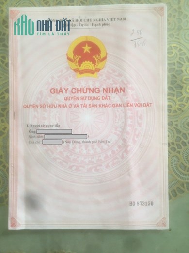 ĐẤT ĐẸP - GIÁ TỐT - Cần Bán Lô Đất Vị Trí Đắc Địa Tại Tĩnh lộ 173, Xã Sơn Đông, TP Bến Tre, Bến Tre