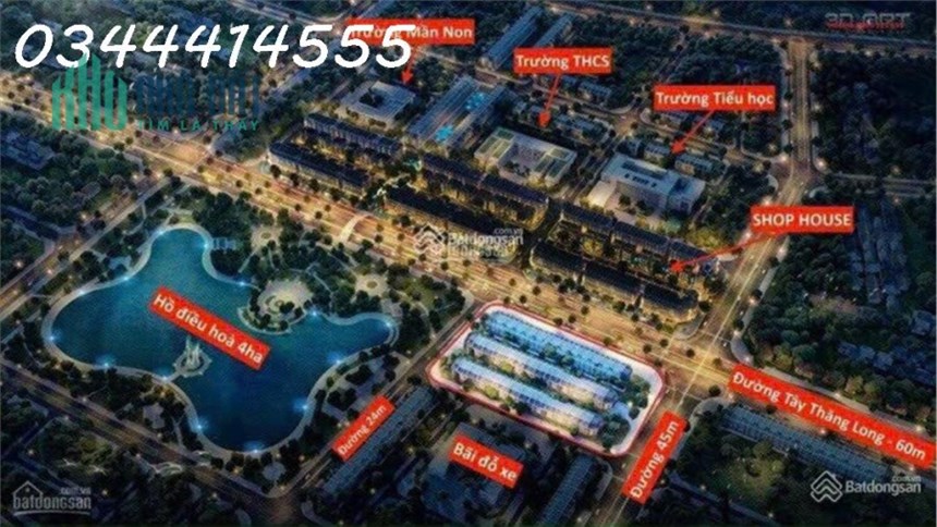 Bán nhanh lô góc 3 mặt tiền đường Đại lộ Tây Thăng Long, Tây Tựu, Bắc Từ Liêm