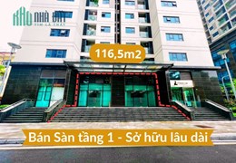 Bán gấp lô 117m2 tầng 1 KD - 2 cửa ra vào - Sở hữu lâu dài tại cụm tòa đông nhất Thanh Xuân